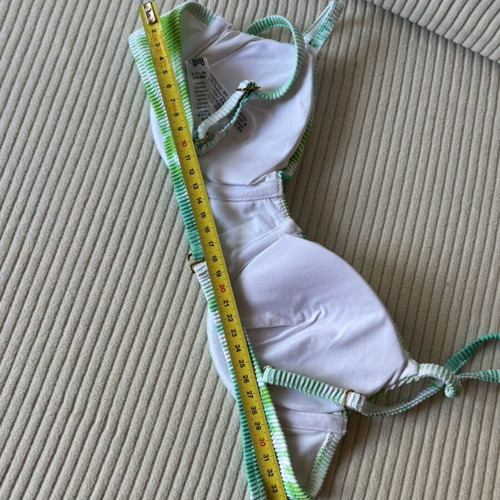 Victoria's Secret ribbed bikini green and white sky print size S new without tags