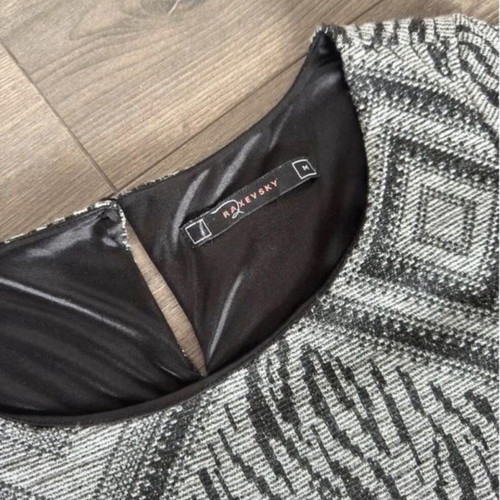 Raxevsky winter dress size M, black and grey jacquard knit