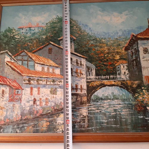 Painting used with artist signature and vintage frame 55×45