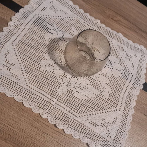 Handmade square doily new