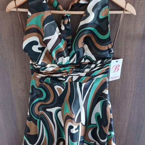 Bellino dress new, short, black and green
