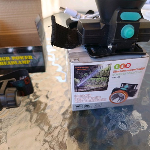 Headlamp and long-distance flashlight new with USB charging cable