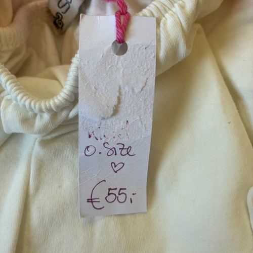 Susy Mix Off-White Midi Dress New 100% Cotton Made in Italy