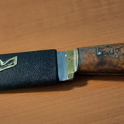 Traditional knife from Crete new with mantinades