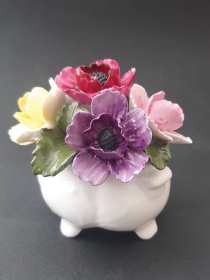 Πορσελάνη AYNSLEY October Anemone Βάζο με Λουλούδια σαν καινούργιο