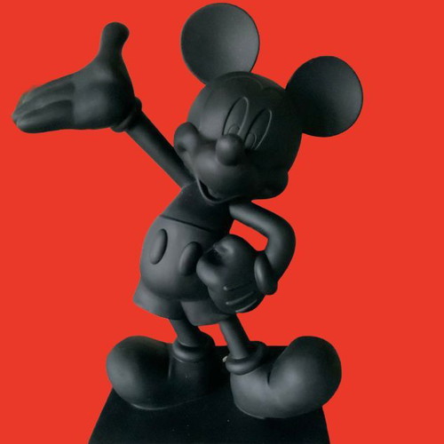 Mickey Mouse garden statue new, black matte finish