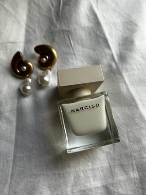 Narciso Rodriguez perfume bottle used, empty