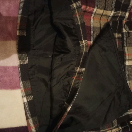 Attrattivo short wool plaid skirt large like new