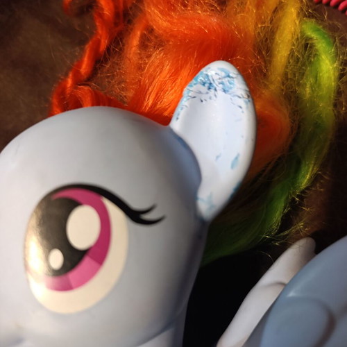 Rainbow Dash 2013 figure used My Little Pony Hasbro with extras
