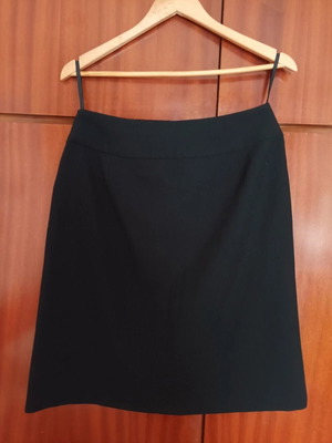 3Suisses black skirt size 38 like new, A-line with side zipper