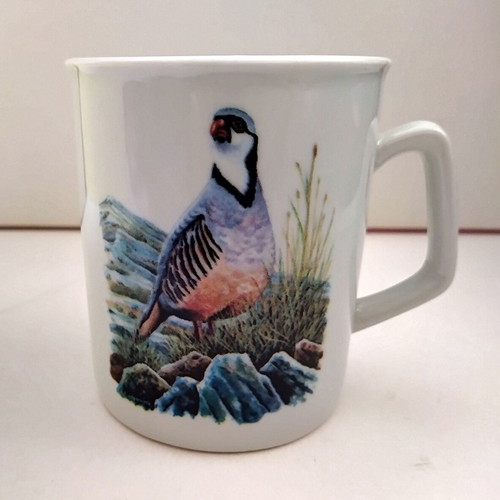 Porcelain mug with hunting partridge design new