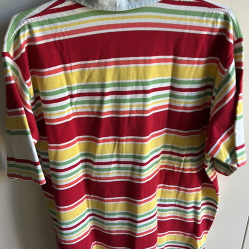 Ralph Lauren Polo striped pique shirt XL like new, blue collar