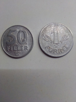 Νόμισμα 1 Forint 1979 και 50 Filler 1967 μεταχειρισμένα, Ουγγαρία