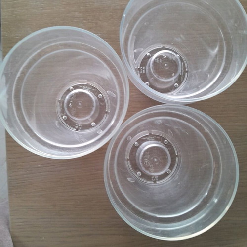 Plastic orchid pots like new, pack of 3