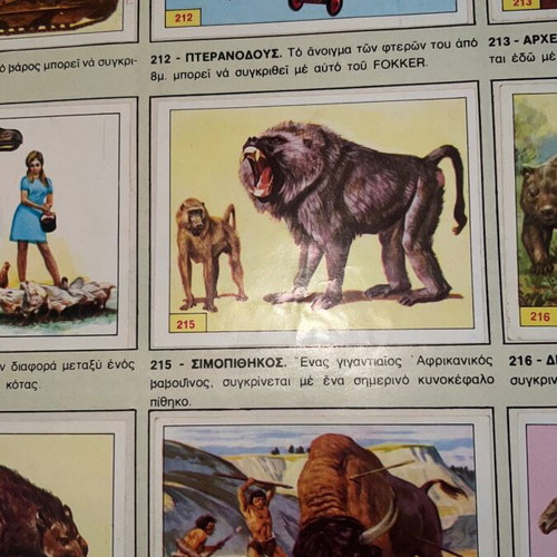 Panini Prehistoric sticker album used, first edition with stickers