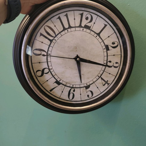 Vintage wall clock used, analog