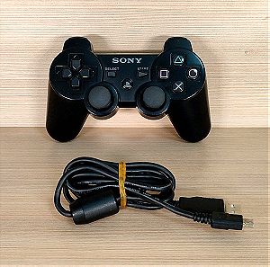 Χειριστήριο Sony PS3 controller με δόνηση γνήσιο καθαρισμένο με το καλώδιο του