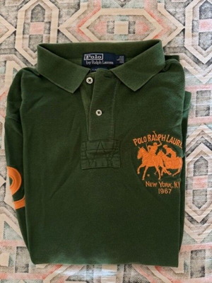 POLO RALPH LAUREN AUTHENTIC LONG SLEEVE SHIRT / L GREEN