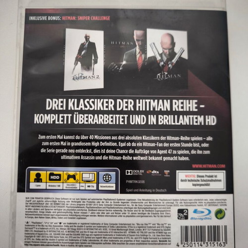 Hitman HD Trilogy PS3 game, very good condition