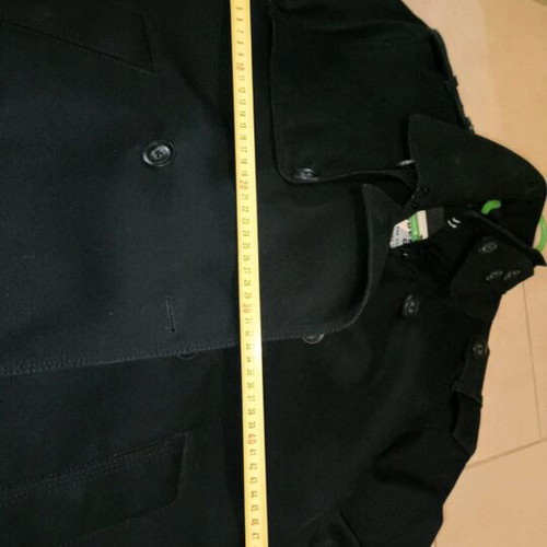 Superdry men's trench coat L like new, black cotton