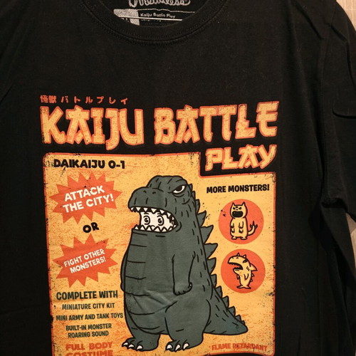 Godzilla Unisex Short Sleeve T-shirt used, medium, black