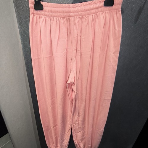 Coral Pink Jogger Pants new, elastic waist, sizes S to L