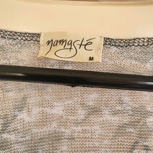 Namaste women's transparent blouse size M like new, beige multicolor