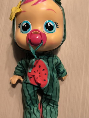 Cry Babies Tutti Frutti Mel doll used with watermelon pajamas