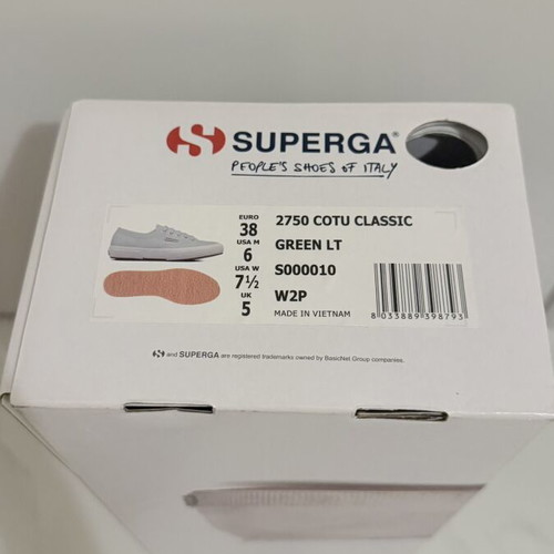 Superga Green LT 2750 Classic sneakers like new, size 38, turquoise