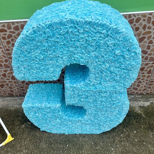 Large 3 dimensional birthday number, handmade