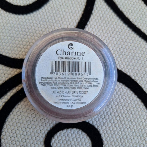 Charme eyeshadow used, purple shade