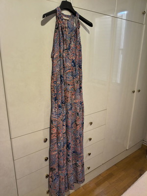 Regalinas sleeveless maxi dress like new, bohemian paisley print, size M/L