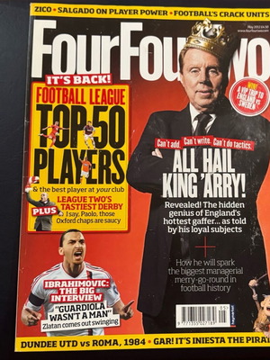 FourFourTwo magazine used, May 2012 issue with Redknapp cover