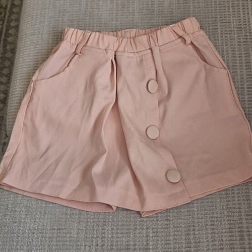 Girls' shorts skirt like new, peach color, sizes 146-152 cm