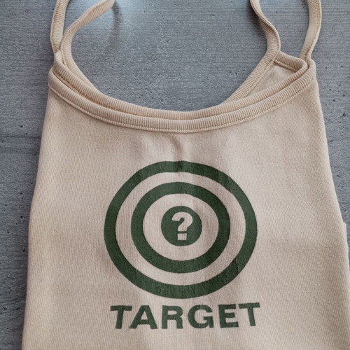 Beige Crop Top with "TARGET" Print like new
