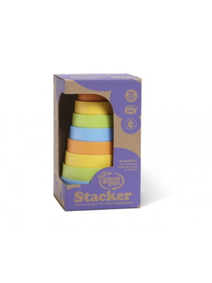 Green Toys Plastic Cups like new, colorful stacking toy