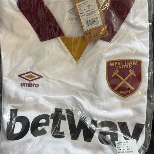 West Ham third official jersey 2024/25 new, set with shorts and socks