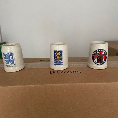 German beer glasses München miniatures new, set of 3
