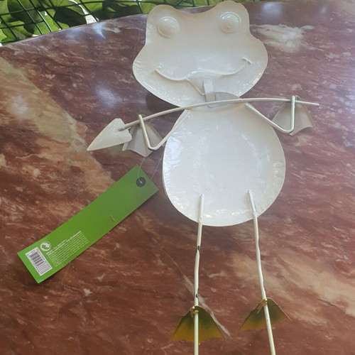 Metal frog decoration, 46 cm