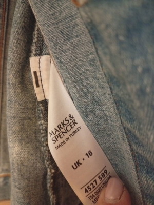 Jean jacket Marks & Spencer light wash like new, blue