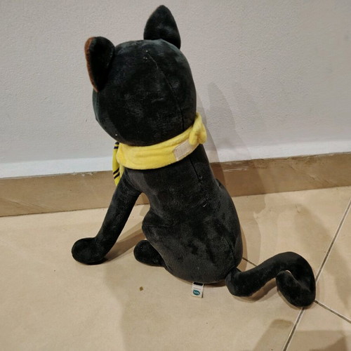 Denis Daily Sir Meows A Lot 12" black cat plush with necktie like new