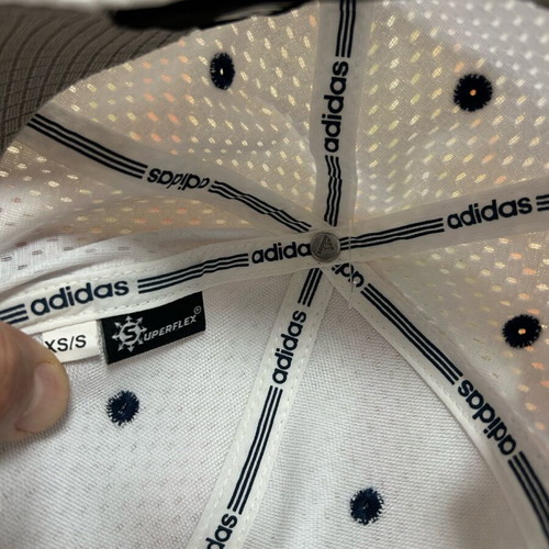 Adidas Superflex hat XS/S white blue new