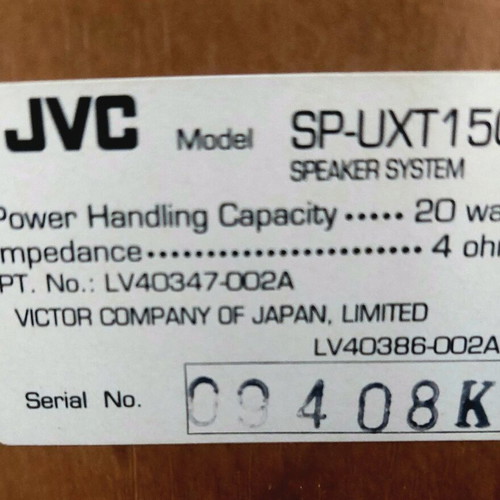Mini stereo system JVC used with detachable speakers