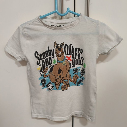 Sinsay Scooby-Doo T-shirt used, size 110 for 4-5 years, white