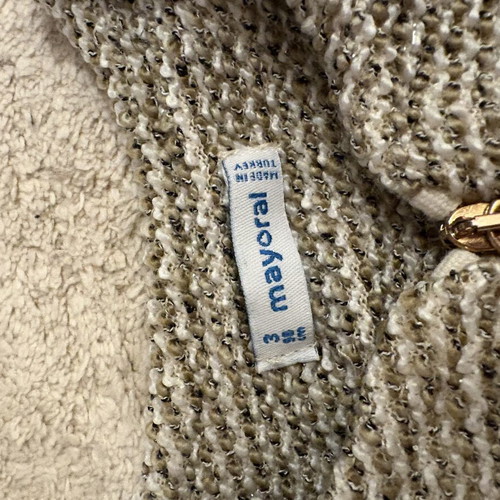 Mayoral cardigan 2 years old like new, beige with gold thread