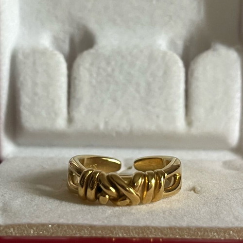 Gold plated women's ring 6.6mm new