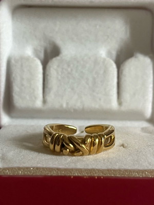 Gold plated women's ring 6.6mm new
