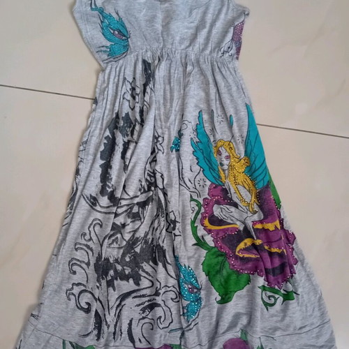 Dress gray with unique design used, size M