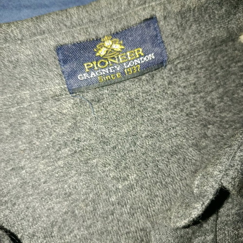 Pioneer London men's shirt dark gray flannel size L like new