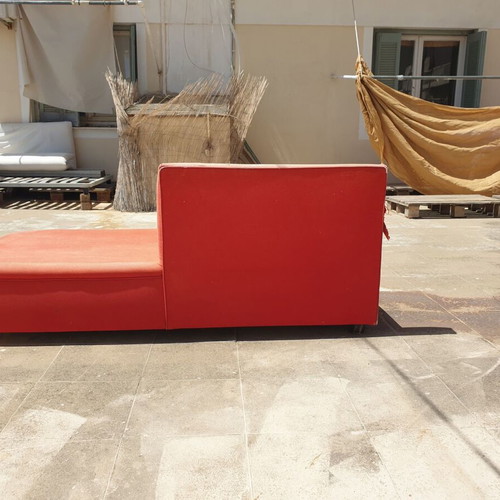 Sofa used, sturdy construction, dimensions 1.55x0.62x0.75 m